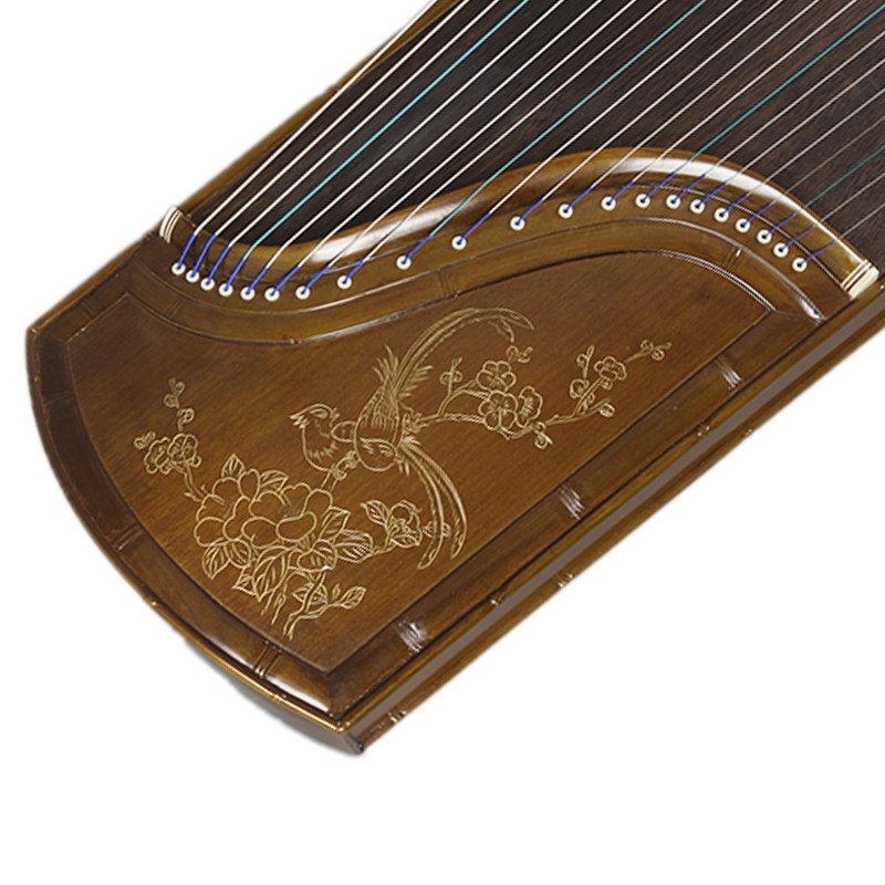 雅韵古筝-楠木竹节花鸟